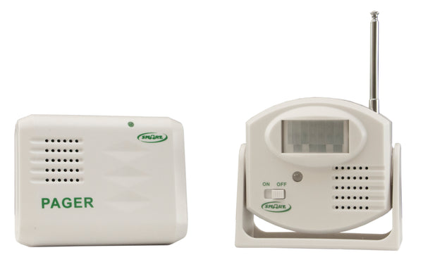 Motion sensor and Pager System (one-to-one system) batteries included - 90 day warranty