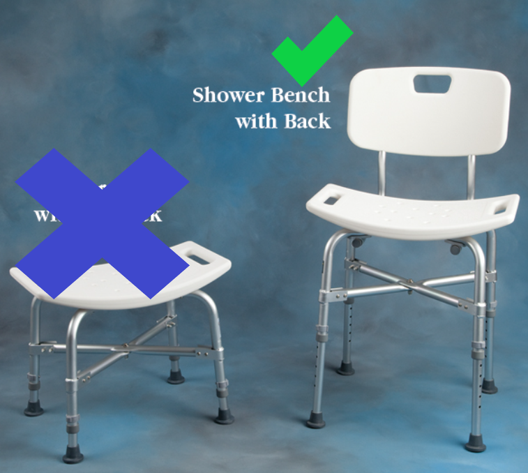 Bariatric Shower Bench with Back (NC28982)