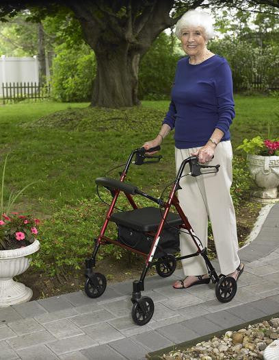 Adjustable Height Rollator with 6" Wheels