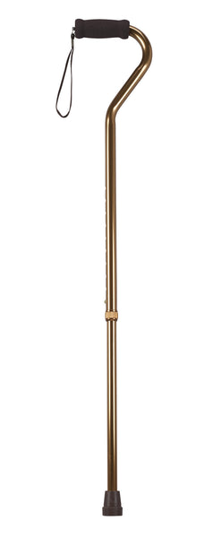 Foam Grip Offset Handle Walking Cane, Bronze
