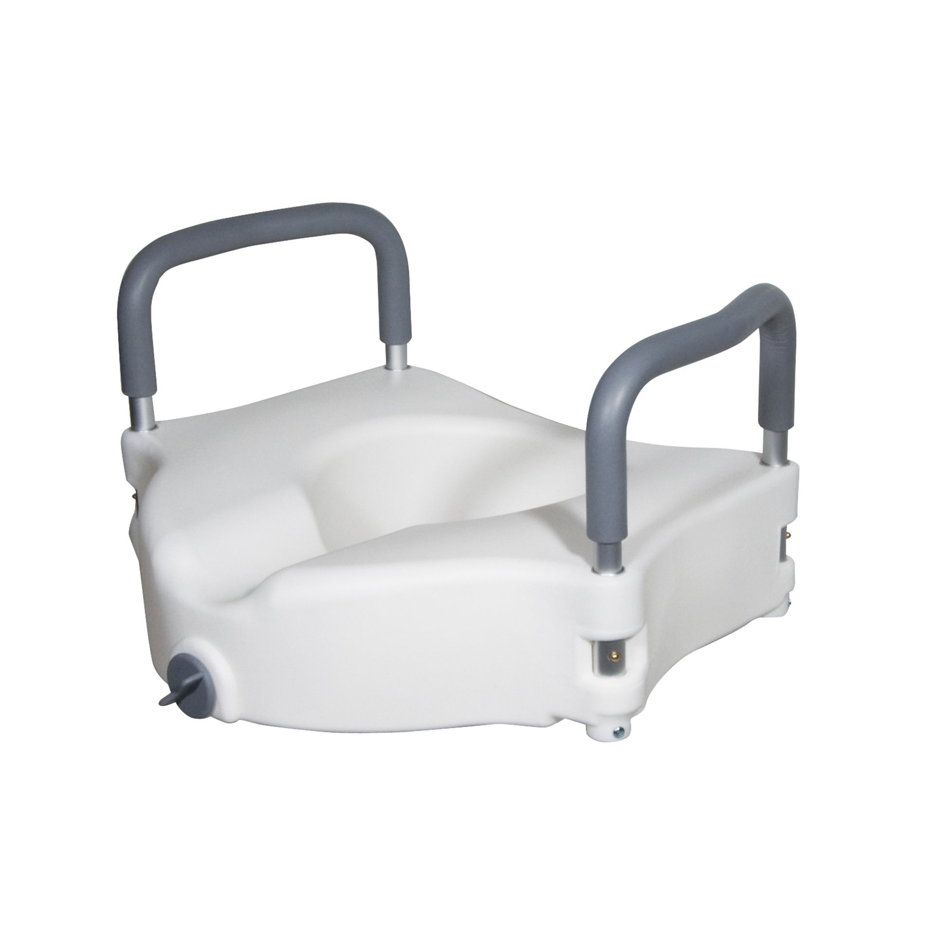 Drive Medical Elevated Raised Toilet Seat with Removable Padded Arms (RTL12027RA)