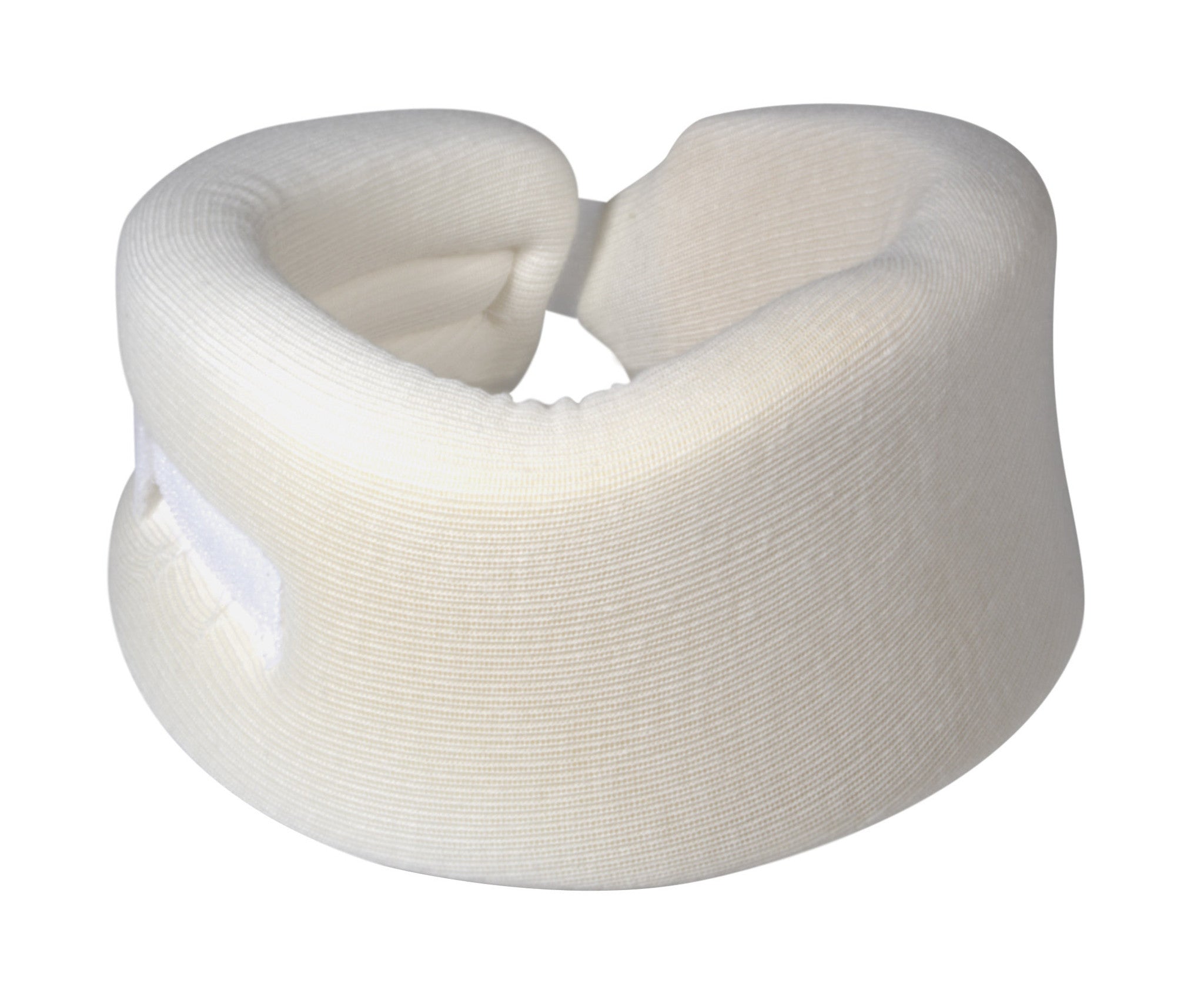 white foam cervical collar on white background